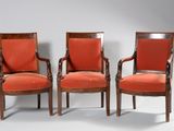 three chairs with red upholstered upholstered upholstered upholstered upholstered upholstered upholstered upholstered