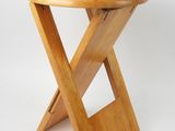 an image of a wooden stool on a white background