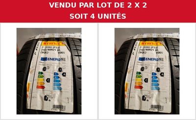 two pictures of a pair of tires with different labels on them