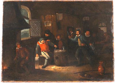 an image of a painting of a group of men in a tavern