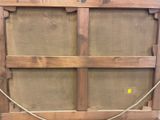 a picture of a wooden frame with a rope on it