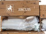 two wooden boxes that have some items inside of them