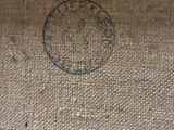 a close up of a piece of cloth with a stamp on it
