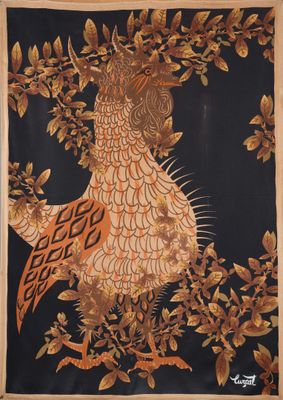 an image of a painting of a bird in a tree