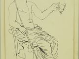 an image of a drawing of a man sitting on a chair
