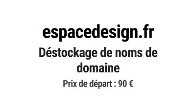 Nom de domaine espacedesign.fr.