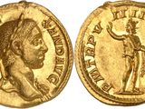 a gold coin with an image of a man on it