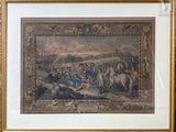 framed picture of a painting of a group of people in a field