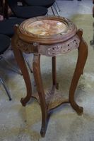 table d'appoint ovale + vase à fleurs chinois - H : 68 e, 75… (photo 3)