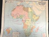 an old map of africa with a map of the countries