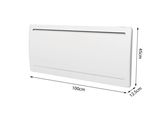 a white air conditioner sitting on top of a white wall