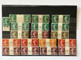 a picture of a collection of stamps on a wall