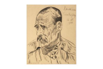 Léonide Romanovitch SOLOGUB (1884-1956) Portrait du bombardi…
