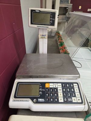 a scale that is sitting on a counter in a store