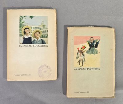 an old book with a picture of a man and a woman on it