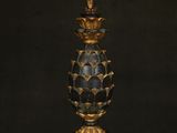 a lamp that is on top of a table