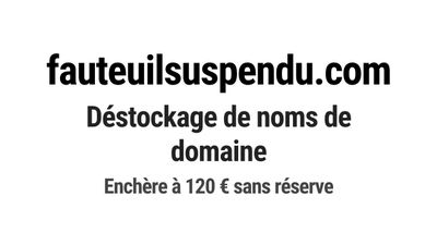 Nom de domaine fauteuilsuspendu.