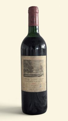 a bottle of wine that is sitting on a table
