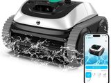 une photo d'un robot nettoyeur de piscine à côté d'un iPhone