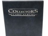 a black album with the logo of collectors card album
