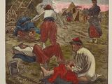 an image of a painting of a group of people in a field