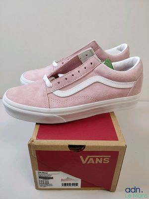 baskets Vans Old Skool roses et blanches