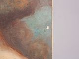 a painting of a man with a beard on a wall
