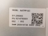 a close up of a qr code on the back of a refrigerator