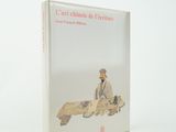 a book with a picture of a man sitting on a bench