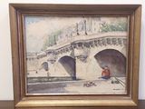 une photo d'un tableau représentant un homme assis sur un banc