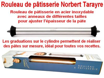 Rouleau de pâtisserie Norbert Tarayre en acier inoxydable av…