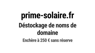 Nom de domaine prime-solaire.fr.