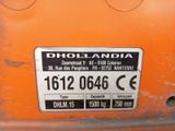 a sticker on the back of an orange vehicle