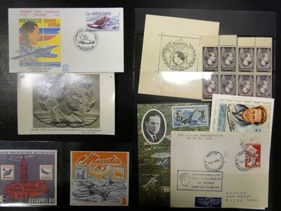 de nombreux types de timbres différents sur un fond noir