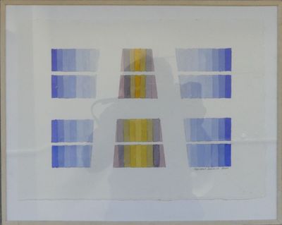 ZANOTTI Romano, "Composition abstraite", aquarelle signée en…