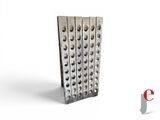 un gros plan d'un objet métallique muni de rivets