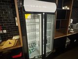 an image of a kitchen with a refrigerator in it
