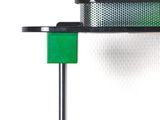 an image of a green street light on a metal pole