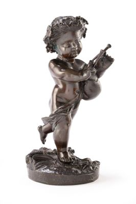 PIAT Fréderic-Eugène (1827-1903). "Bacchus à l'instrument de musique", - Photo 1