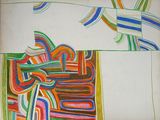 a drawing of an abstract painting on a piece of paper