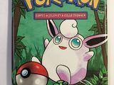 a close up of a bag of pokemon trading cards with a pokemon character on it