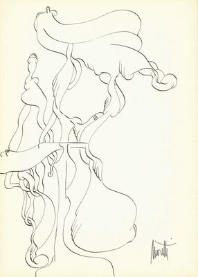 Raymond MORETTI (1931 - 2005) - Composition, Dessin original…