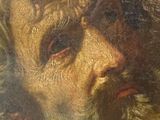 painting of an old man with a beard and a mustache