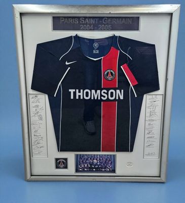 Football - Maillot du PSG saison 2004-2005 Signatures de tou…