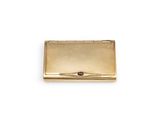 an image of a gold cigarette case on a white background