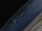 a close up view of a knife on a table