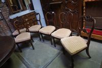 6 belles chaises anciennes de style victorien - acajou