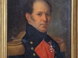 portrait of a man in a military uniform with a pipe in his hand