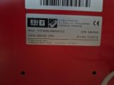 a label on the back of a machine that has a barcode on it
