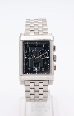 ETERNA. Montre d'homme en acier modèle "1935" à boitier rect…